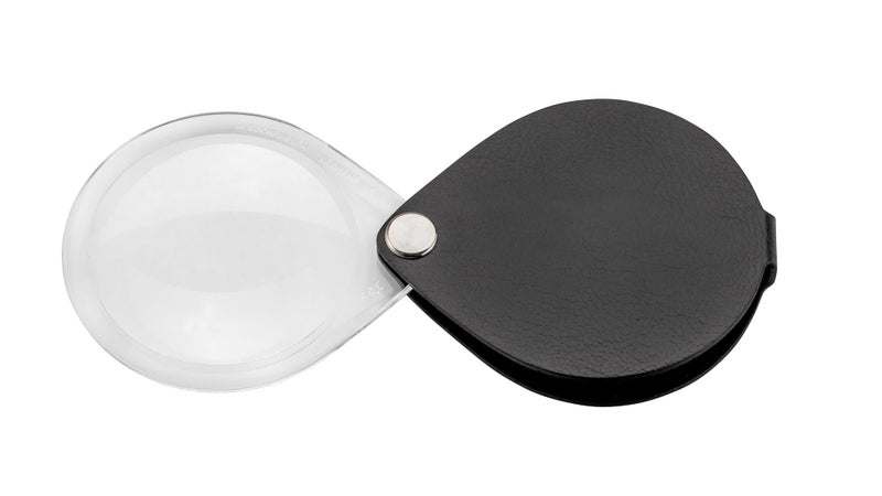 Eschenbach - Round Folding Magnifier, 3.5X, 60mm, Leather Case